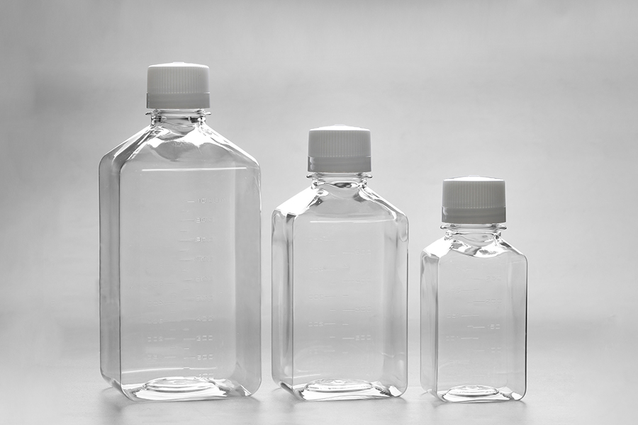 Square media bottle